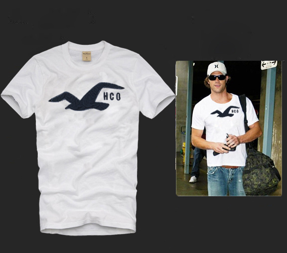 Hollister Hombres De Cuello Redondo Con Gente Fotos Corto Remera HCO3966